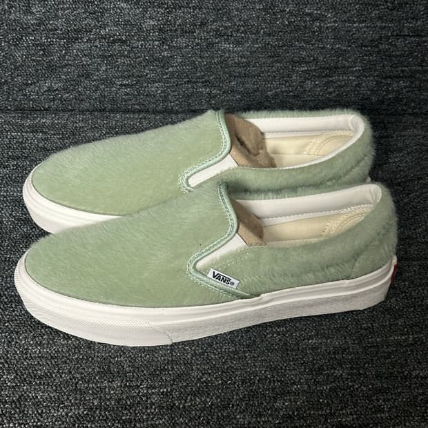 반스 라이트 그린 송치 슬립온 250
