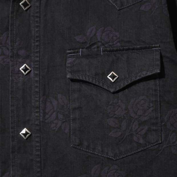 니들스 로즈 자카드 웨스턴 셔츠