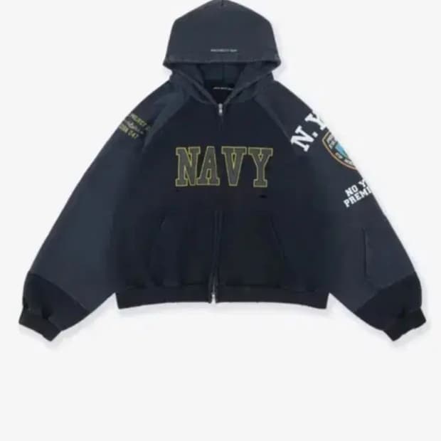 [구매중] 프로젝트gr 네이비 후드집업