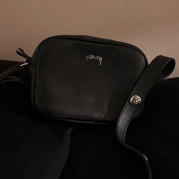 스투시 단종 가방 링크 레더 사이드 파우치