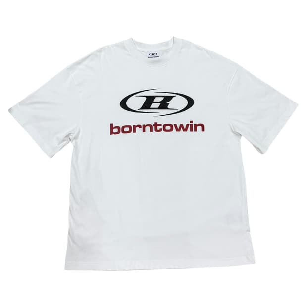 본투윈 심볼 B로고 반팔 티셔츠 화이트 1