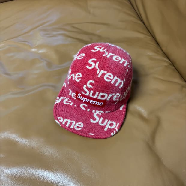 Supreme 슈프림 레드 캠프캡 모자 (Harristweed Red)
