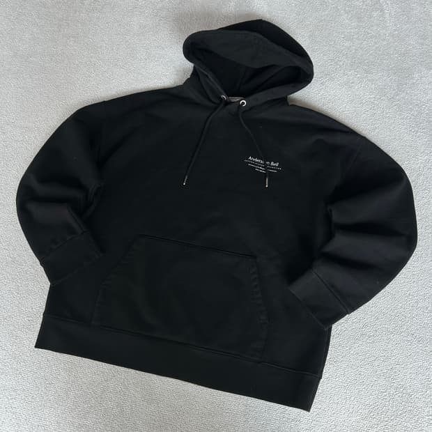 앤더스벨 블랙 후드티 