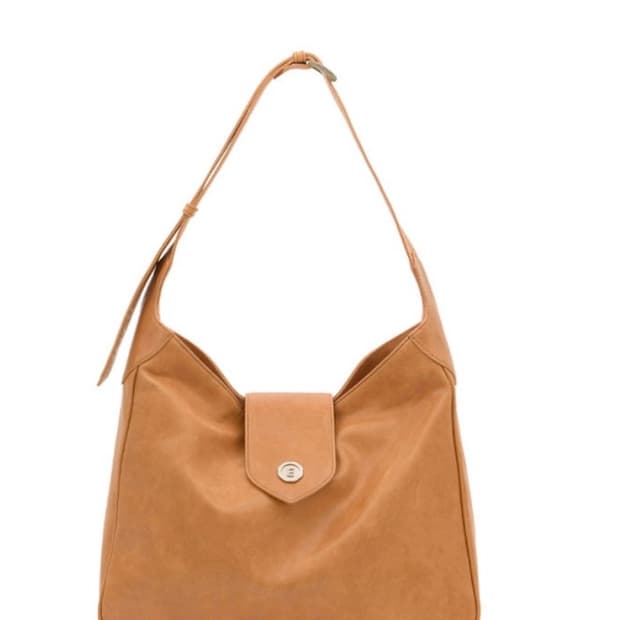 미닛뮤트 바톤백 라지사이즈 카멜색상 