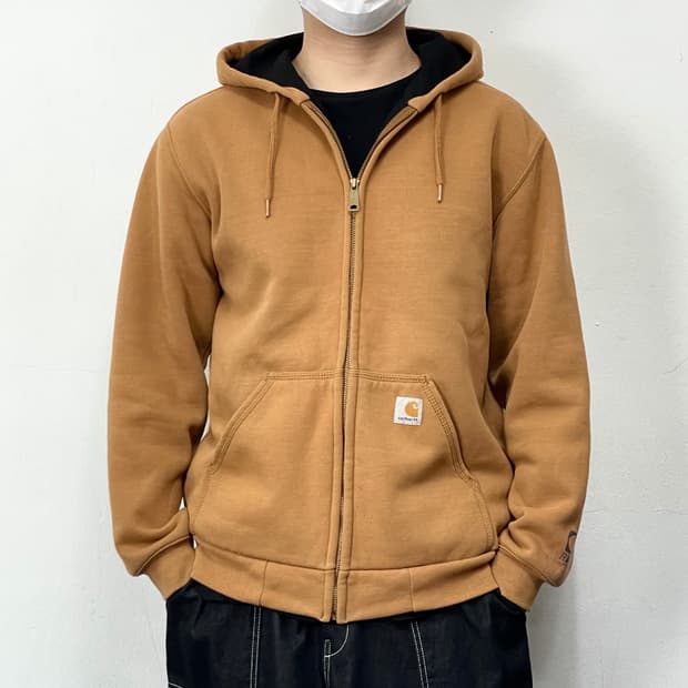 칼하트 오리지널 오버사이즈 된장 써멀 후드집업