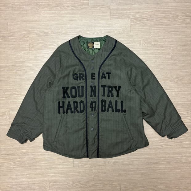 캐피탈 퀼팅 베이스볼 울 자켓