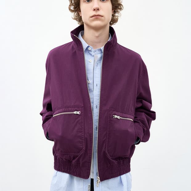 에프터프레이 벨라 집업 워시드 블루종 퍼플 M