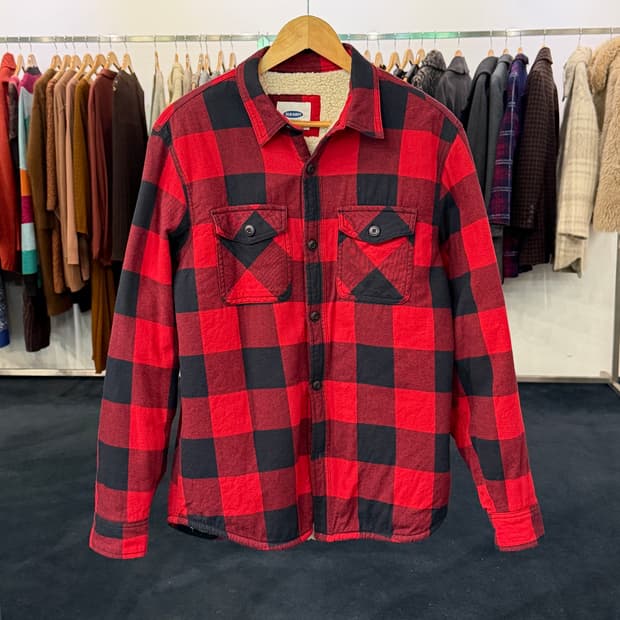 [M] OLD NAVY 시어링 플란넬셔츠 