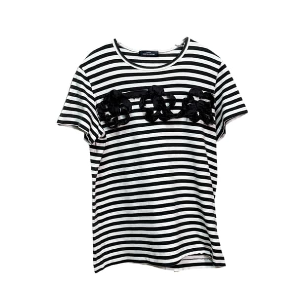 tricot CommedesGarcons Stripe Ruffle top