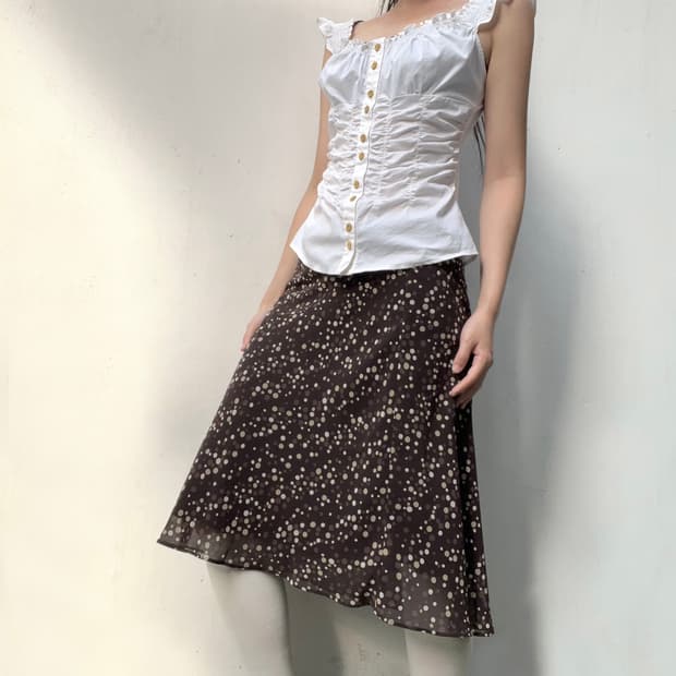 Vintage flare dot ⡱skirt