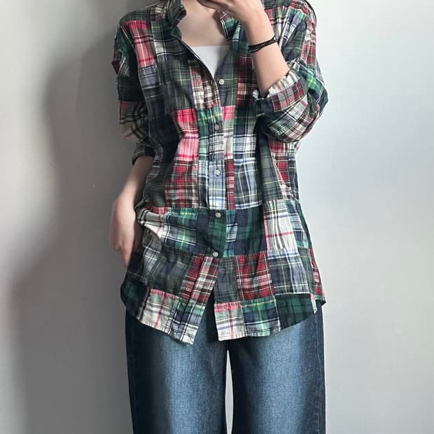 폴로 랄프로렌 신형 마드라스 패치워크 셔츠