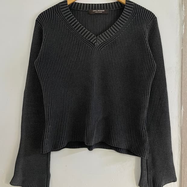 준야와타나베 꼼데가르송 피그먼트 워싱 니트