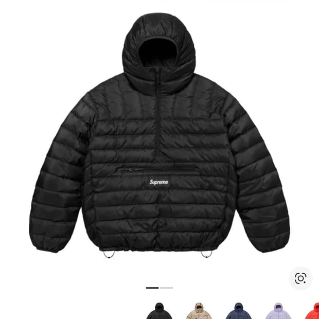 슈프림 하프집 후드 패딩