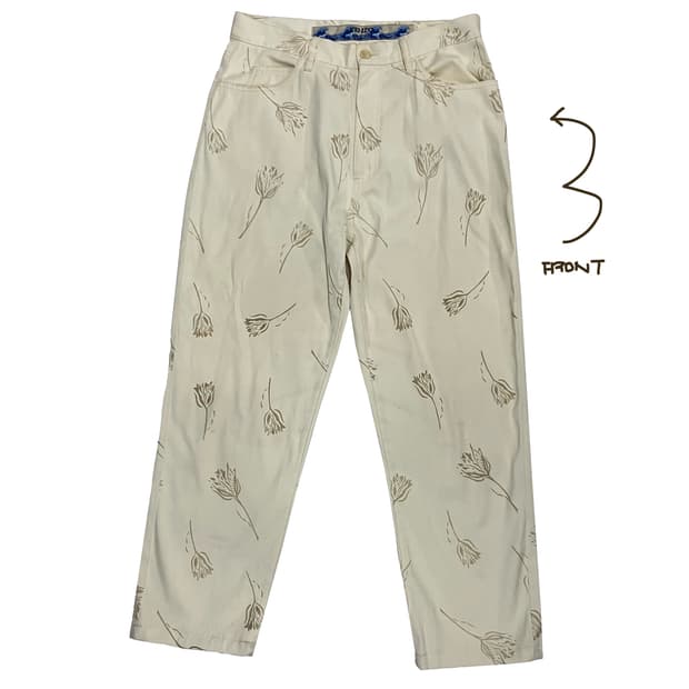 겐조 플라워패턴 코튼 팬츠 27~28인치