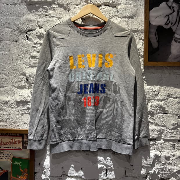 리바이스 진스 프린팅 맨투맨