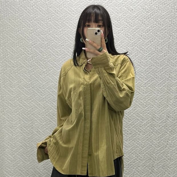 칼하트 FR 컨트리 웨스턴 빈티지 스트라이프 오버핏 셔츠 L C13753