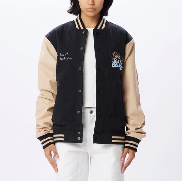 오베이 자켓 obey care denim varsity