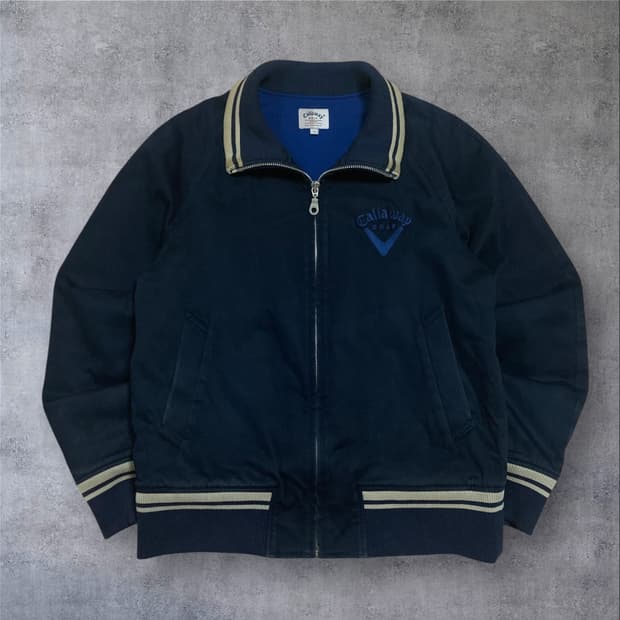 캘러웨이 스몰 자수 로고 네이비 골프 자켓