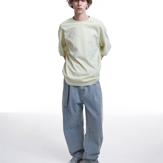 인사일런스 와이드 벨티드 데님