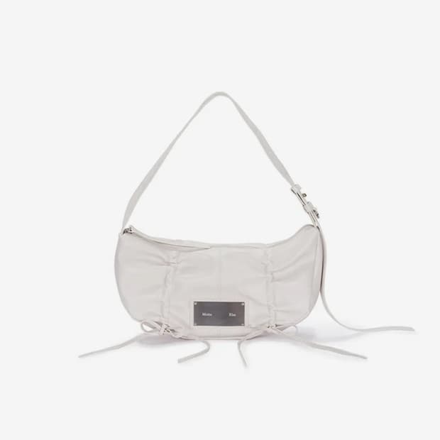 [Matin Kim]마뗑킴 셔링 리본라운드 백(아이보리)