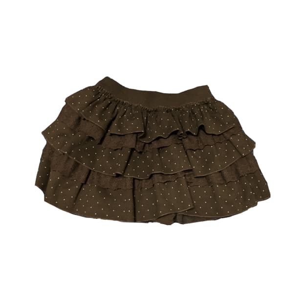 빈티지 브라운 캉캉 스커트