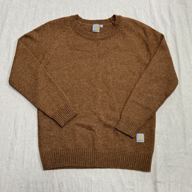 칼하트 90s USA 브라운 울 니트 L