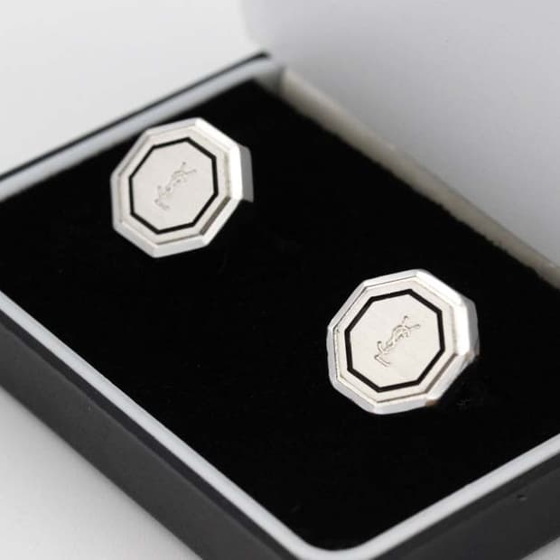 입생로랑 B+등급 남자 명품 커프스 빈티지