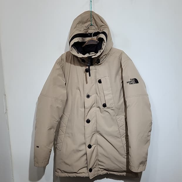 (100) 노스페이스 거위털 패딩점퍼 베이지 800 구스다운 자켓 