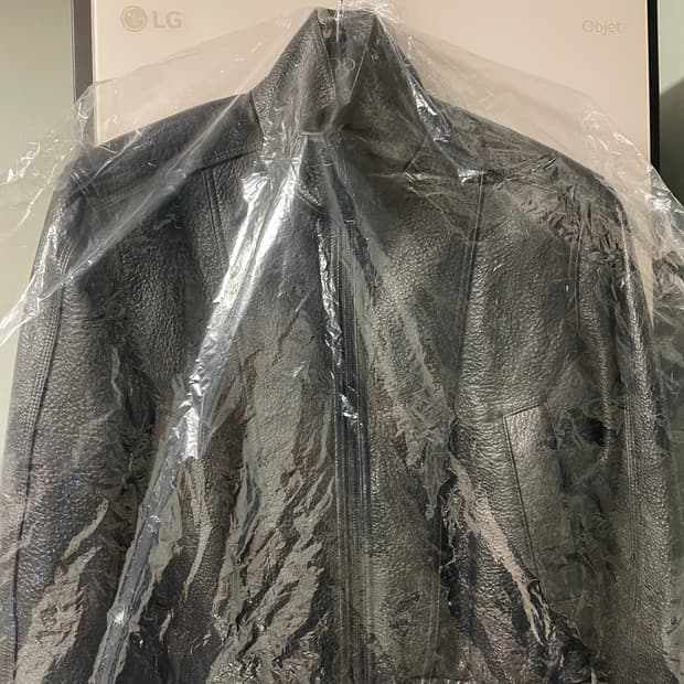 엘무드 세인트 램스킨 레더 보머 자켓 블랙 44사이즈