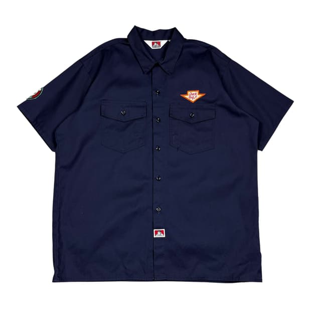 밴 데이비스 네이비 워크 셔츠