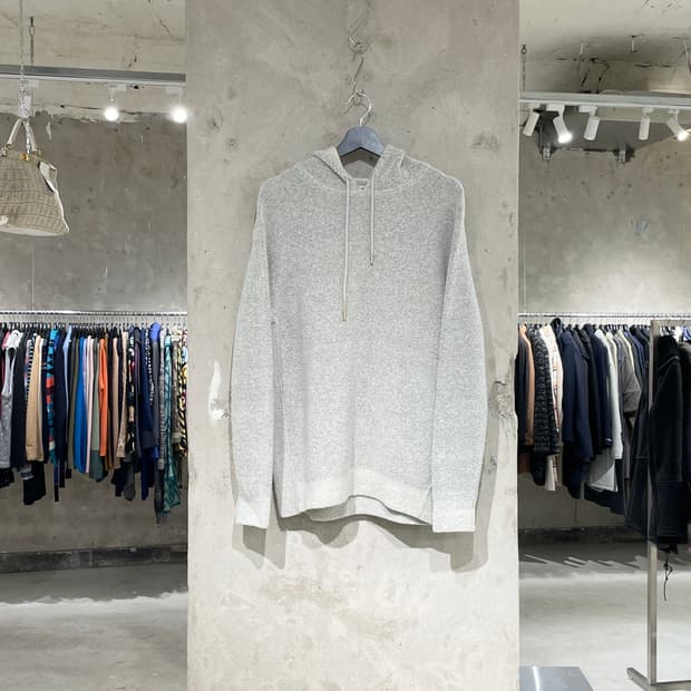 타임 옴므 그레이 울 부클 후디