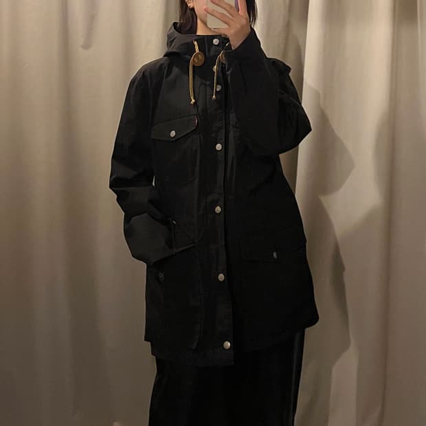 리바이스 폴리쉘 후드 자켓 블랙
