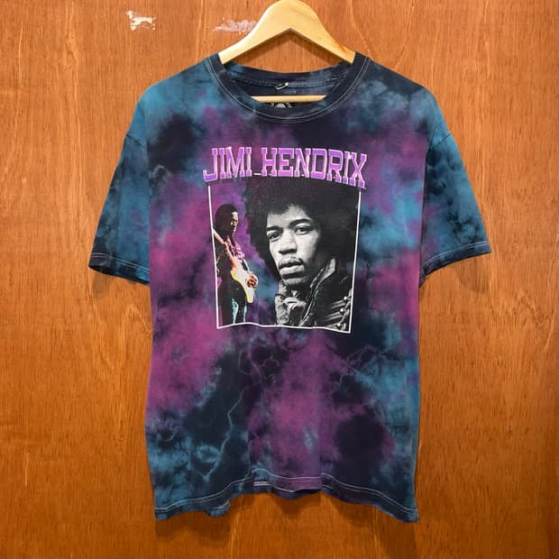 (L) Jimi Hendrix 지미 헨드릭스 프린팅 타이다이 반팔티