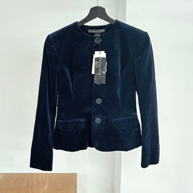랄프 로렌 블랙 라벨 네이비 벨벳 자켓