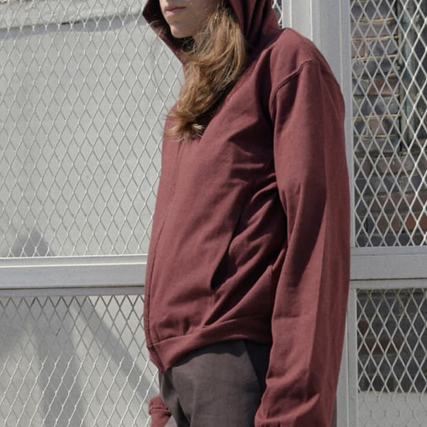 [008] lounge hoodie zipup burgundy