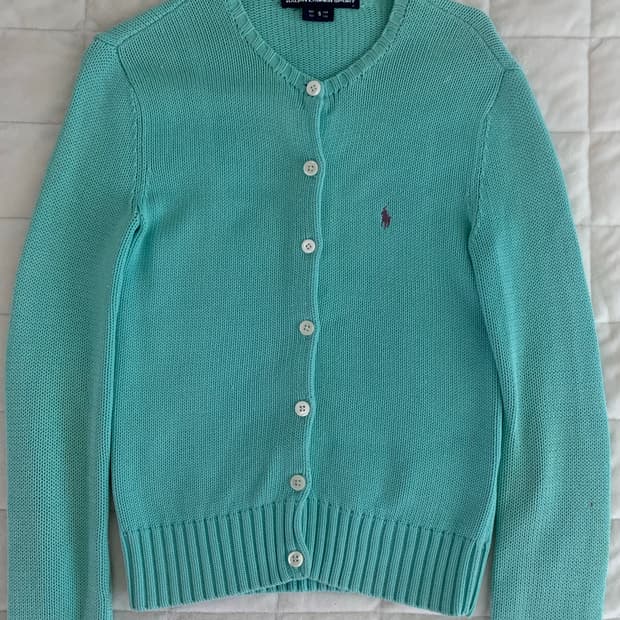 폴로랄프로렌 민트 니트 가디건