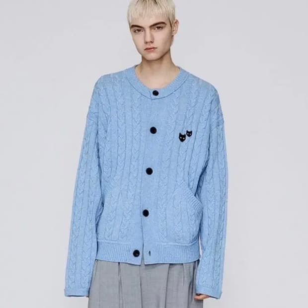 송지오 지제로 트윈팬서 라운드 가디건