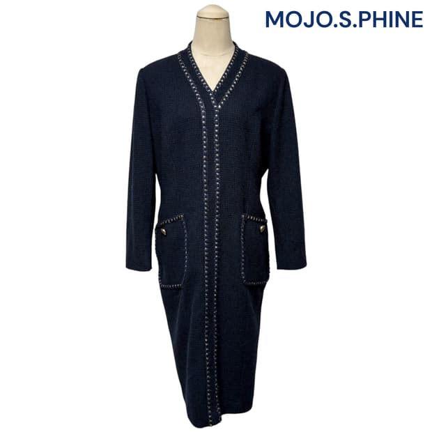 3694 모조에스핀 네이비 트위드원피스 