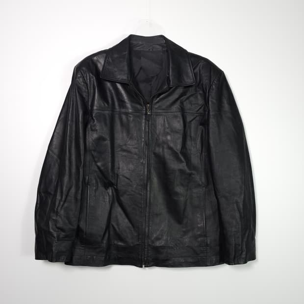 빈티지 양가죽 집업 자켓 L