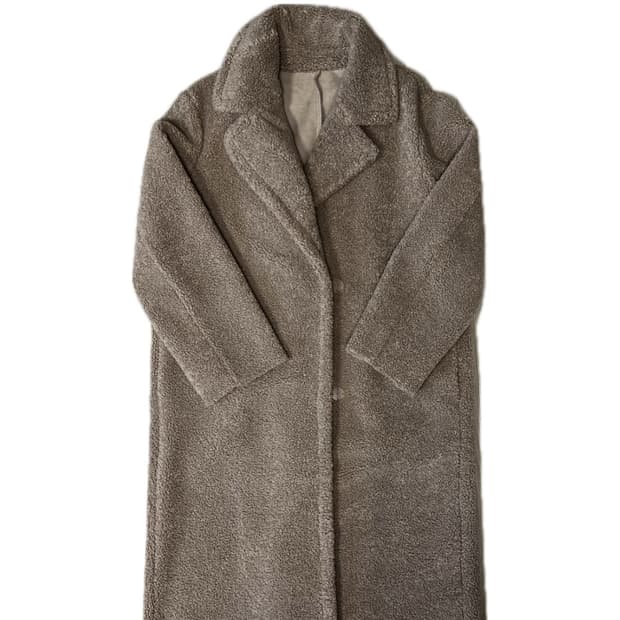 자라 테디베어 롱코트