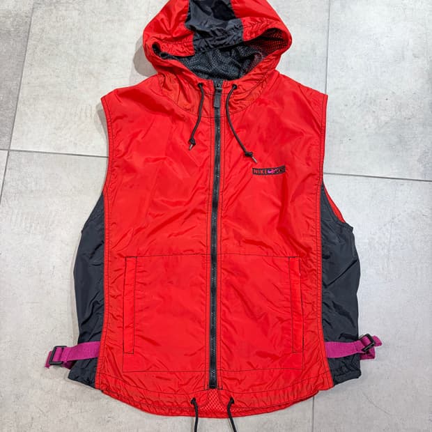 90s 나이키 빅스우시 후드 베스트 조끼