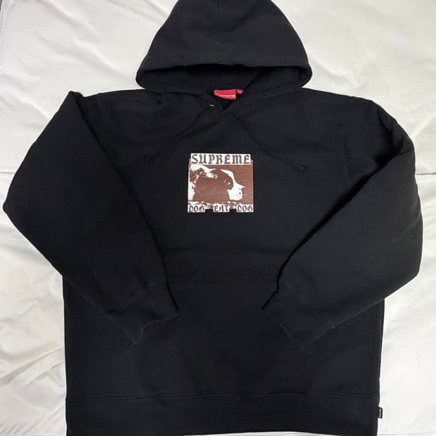 슈프림 DOG EAT DOG 후드티 Supreme Black Hoodie
