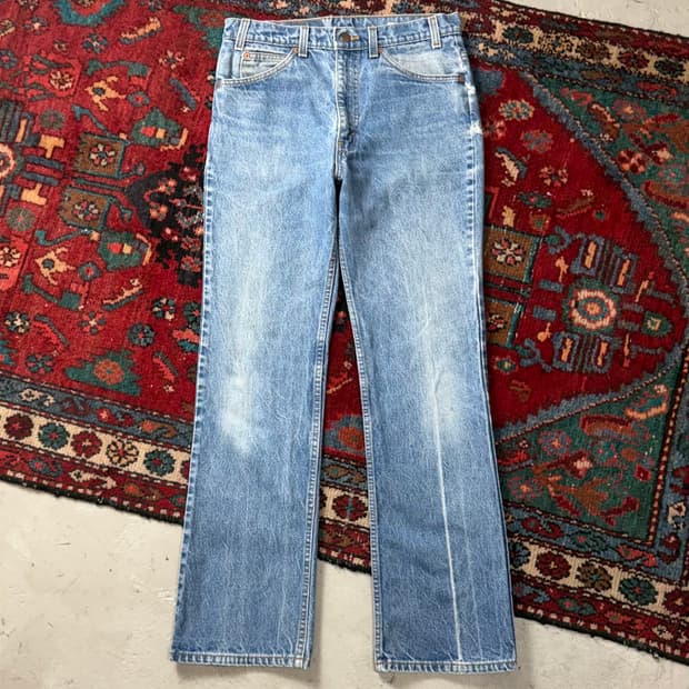 90's USA Made 빈티지 리바이스 517 오렌지탭 부츠컷 데님