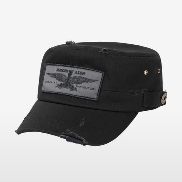 아캄 다영 데미지 밀리터리 캡 블랙 구해요