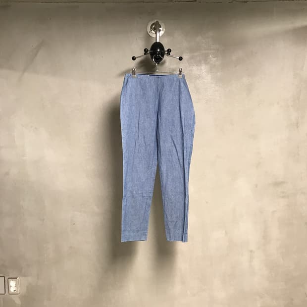 질샌더 블루 코튼 팬츠 36(W)