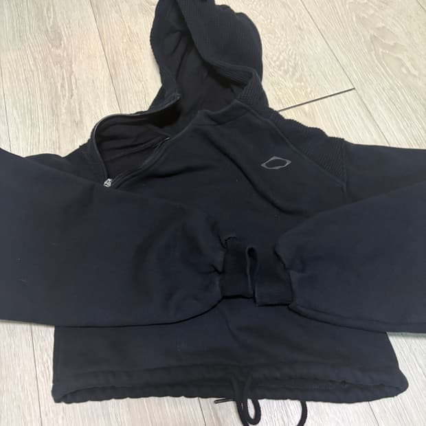 미스치프 와플 후드티 크롭