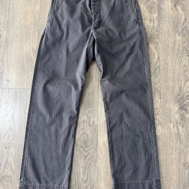 31/32 더블알엘 헤링본 필드 치노 남성 면바지 블랙