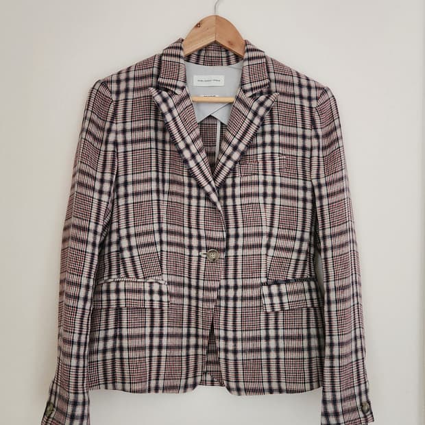 이자벨마랑 린넨체크 블레이저 (34)