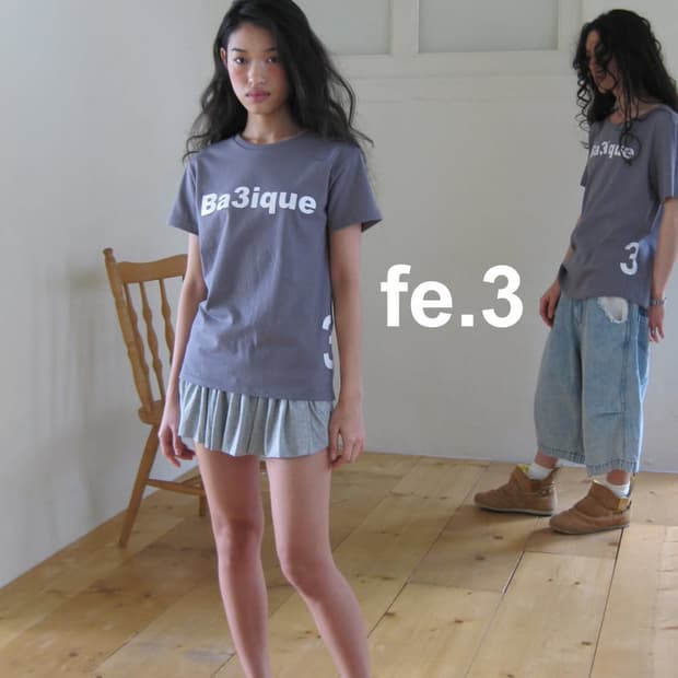 샵페어리 yuzu skirt, petit logo t-shirt