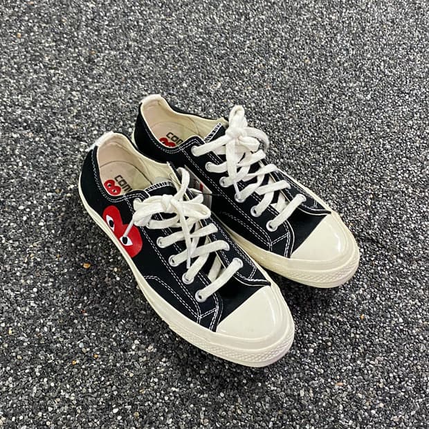 꼼데가르송 플레이 X 컨버스 척 70 로우 블랙 B4269